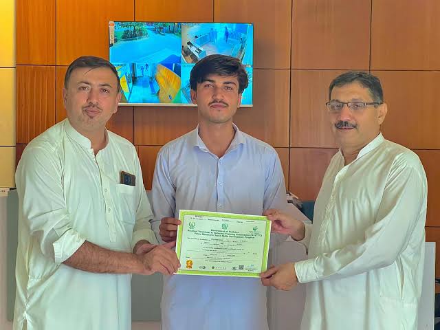 Happy investor with certificate